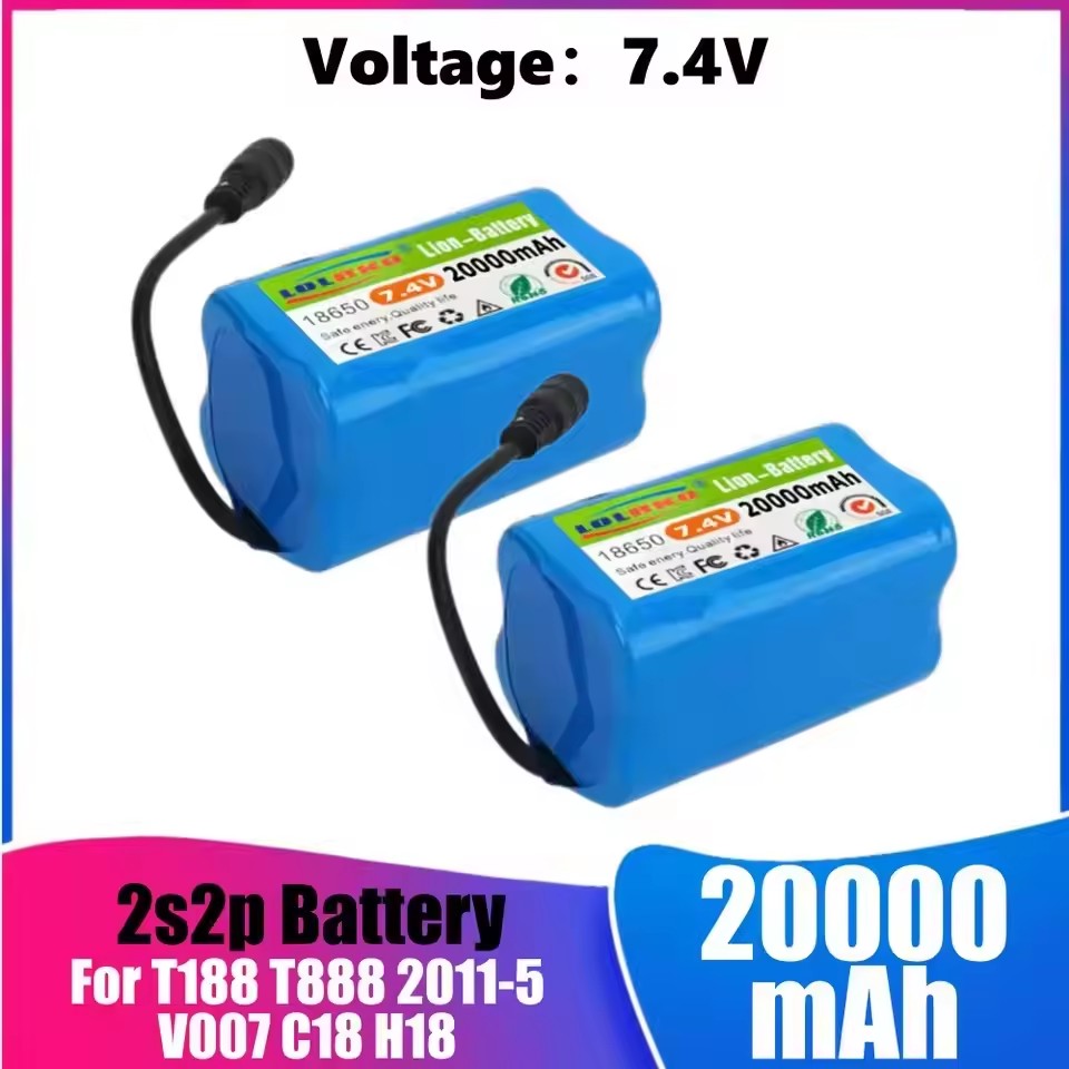 Fish Finder Charger - 7.4V 20000mAh Battery with USB Charger