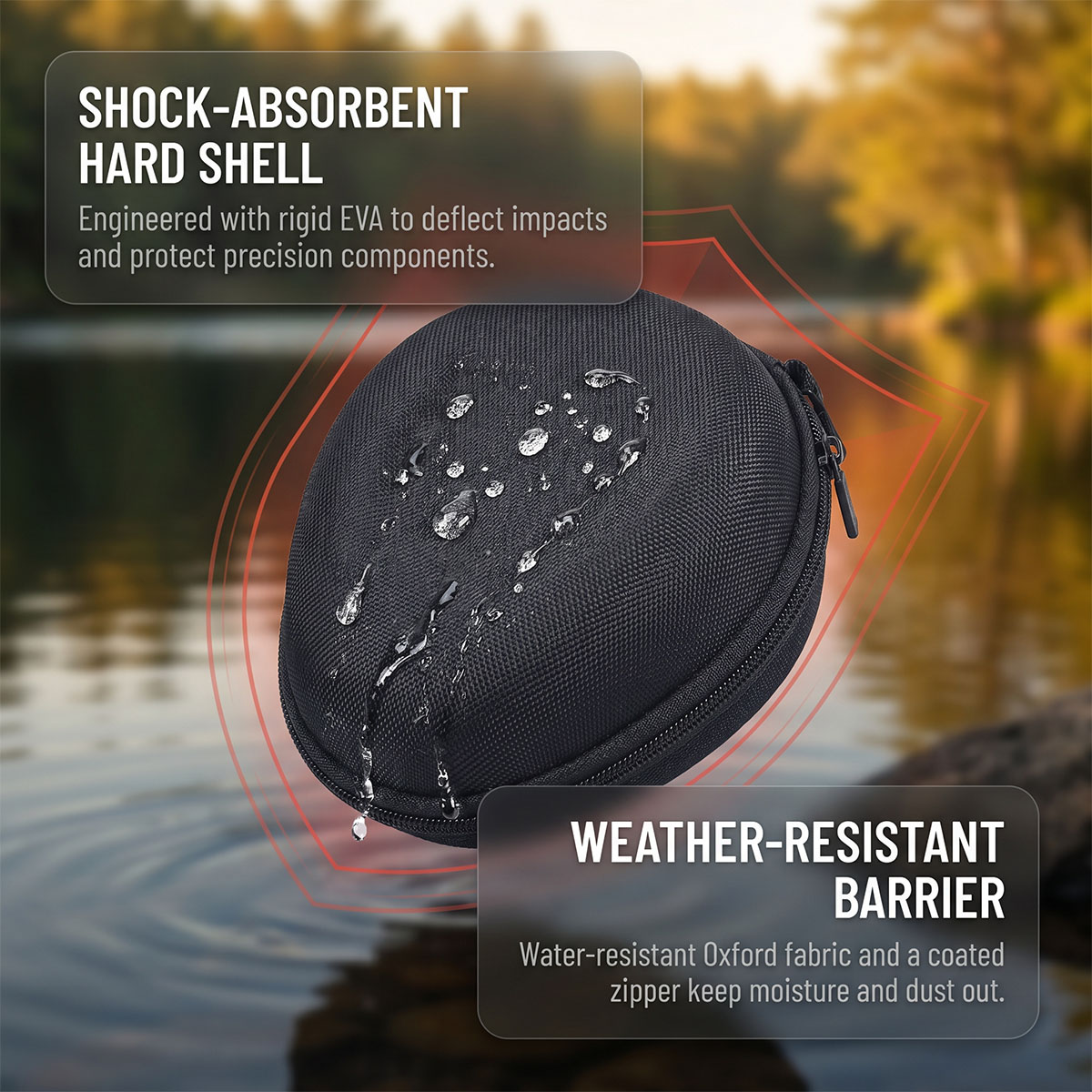 Hard Shell Fishing Reel Protec - đánh giá và giá Fish Finder Case
