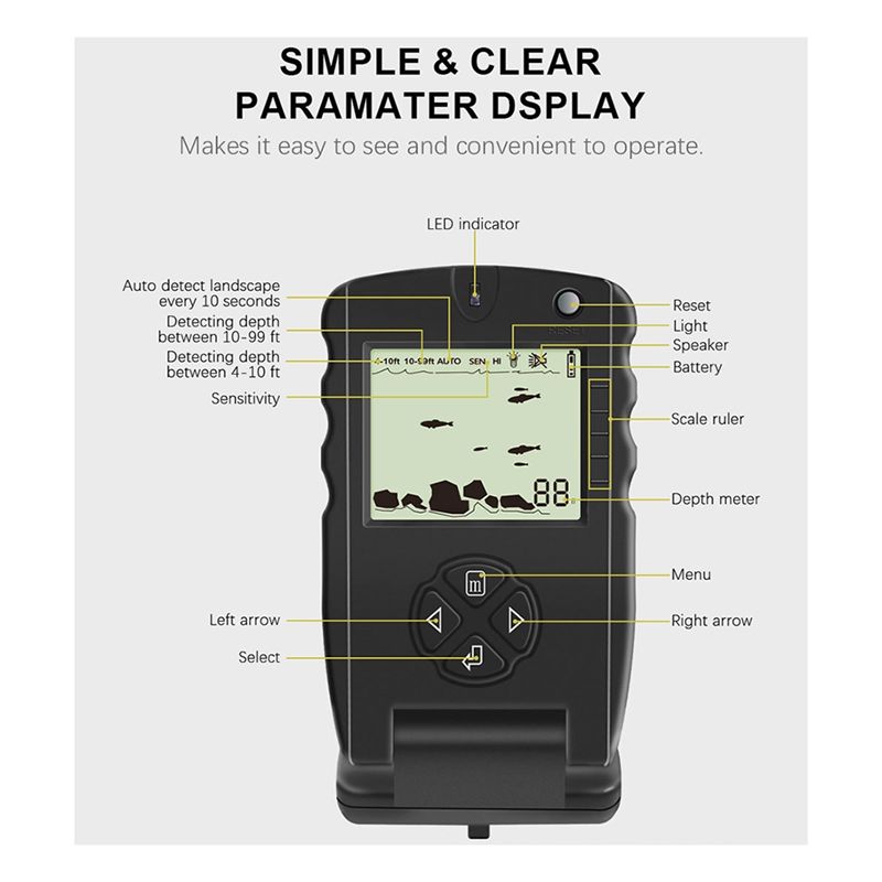 New Portable Fish Finder, Ice  - đánh giá và giá Fishing Depth Finder