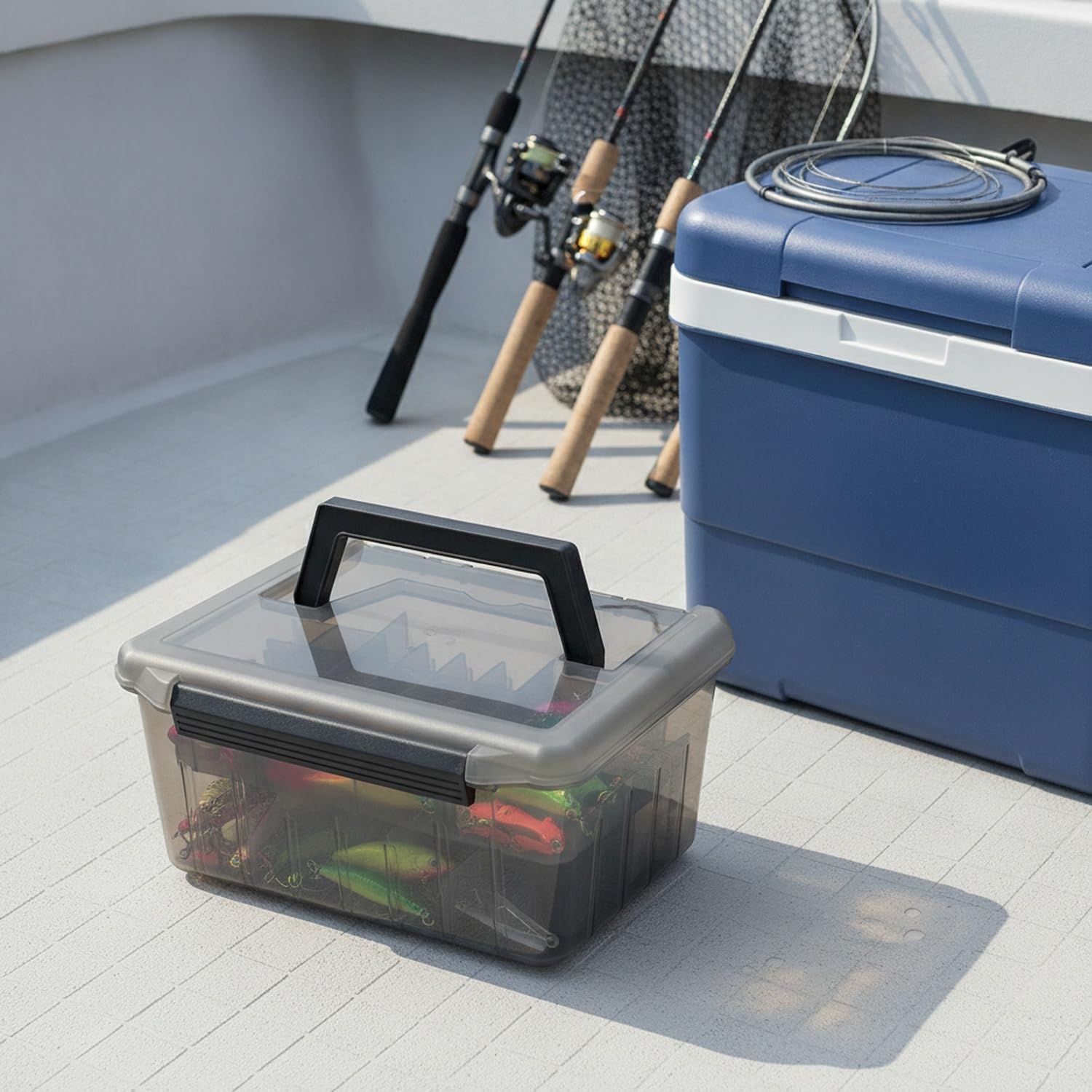 Fishing Tackle Box with Handle - đánh giá và giá Fish Finder Case