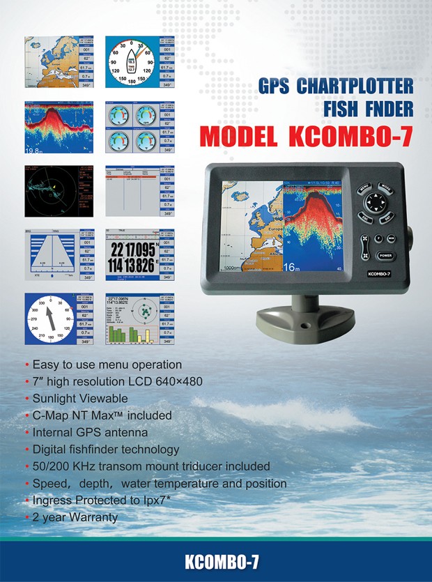 Kcombo-7 7inch ONWA GPS Plotte - đánh giá và giá Fishing Gps