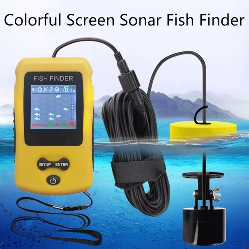 77HC Công cụ tìm cá sonar cầm  - đánh giá và giá Fishing Depth Finder