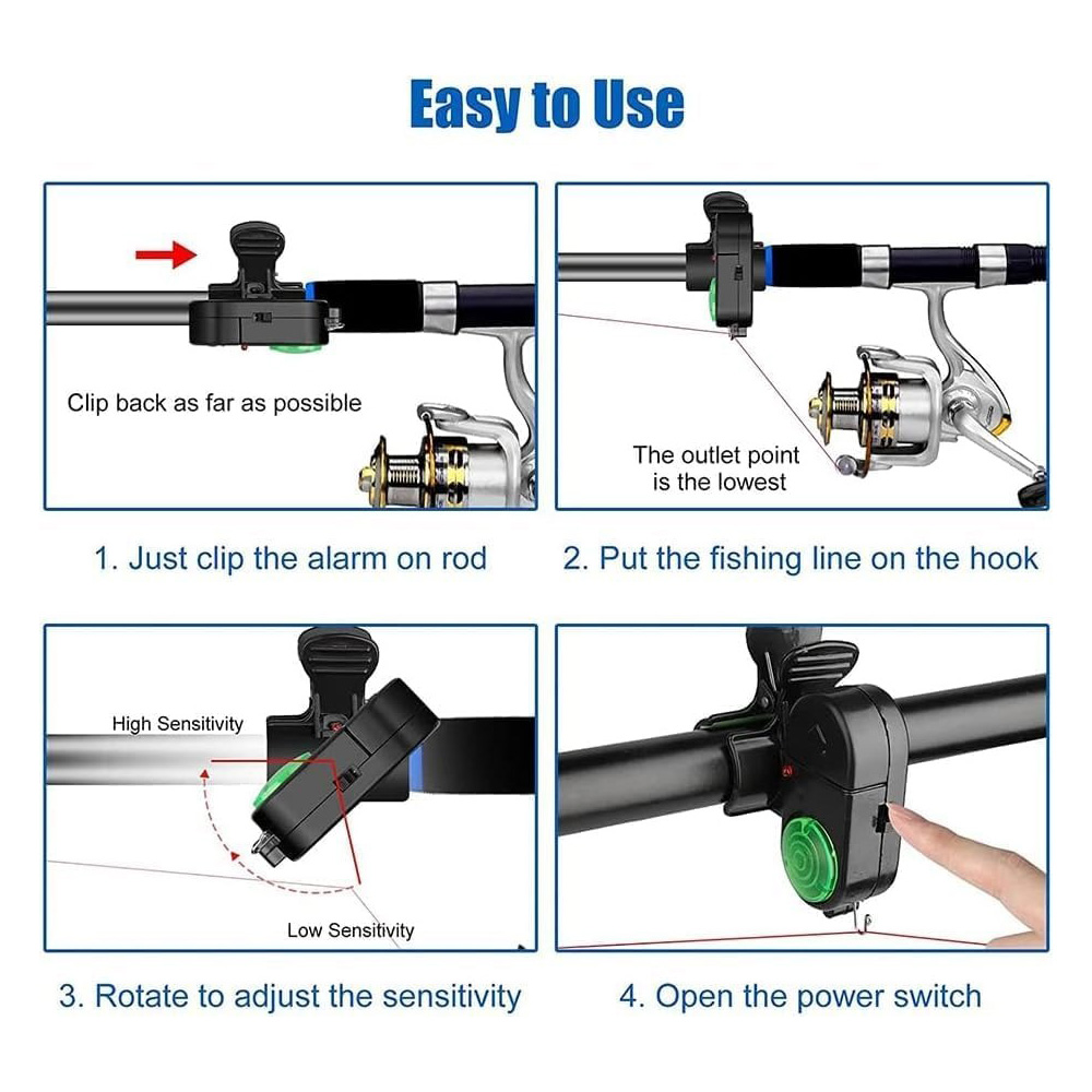 MuqiNush 2/4pcs Fishing Bite A - đánh giá và giá Fish Alarm